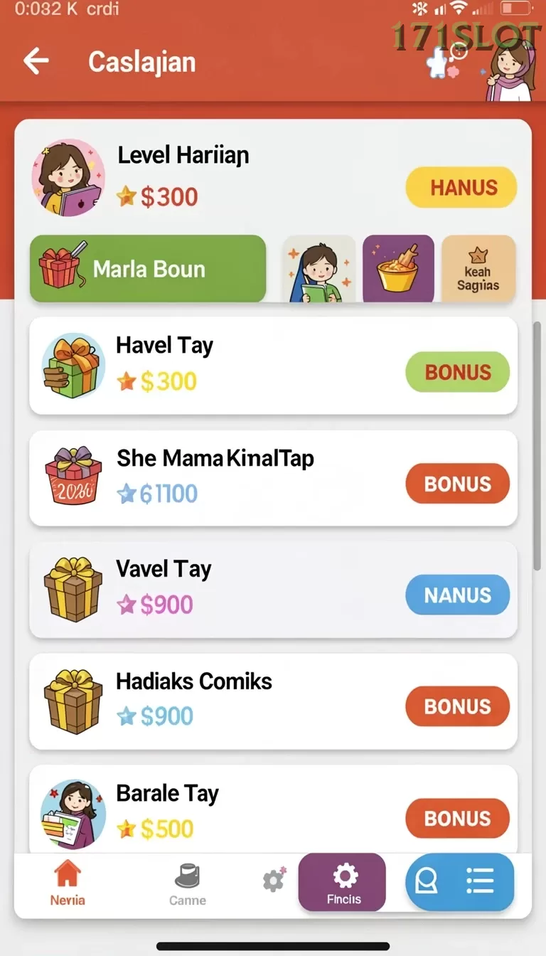 Cuplikan layar SUPER33 — menu navigasi