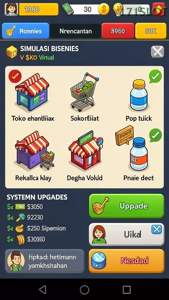 Cuplikan layar RPRPRP — menu navigasi